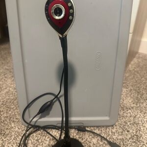 Red and Black Webcam with Stand